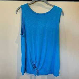 NWT Neiman Marcus xl blue tank top with tie